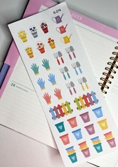 Planting,Gardening,Water the Plant,Soil:Handmake Erin Condren Planner Sticker