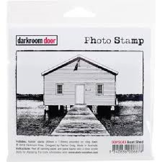 Darkroom Door Photo Stamp Red Rubber Stamp BOAT SHED