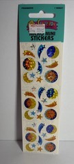 Vintage Sandylion Sun Moon Shooting Stars Celestial Stickers Prismatic 90s NEW