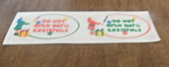 Mrs Grossman’s DO NOT OPEN UNTIL CHRISTMAS Sticker Strip Elf Elves