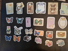 Retro Material Pack 100 Pc Scrapbooking JJ Supplies Butterfly Dance Chapter
