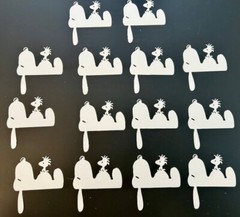 Snoopy and Woodstock Die Cuts * Set of 14 * White Cardstock * Fun New Design!