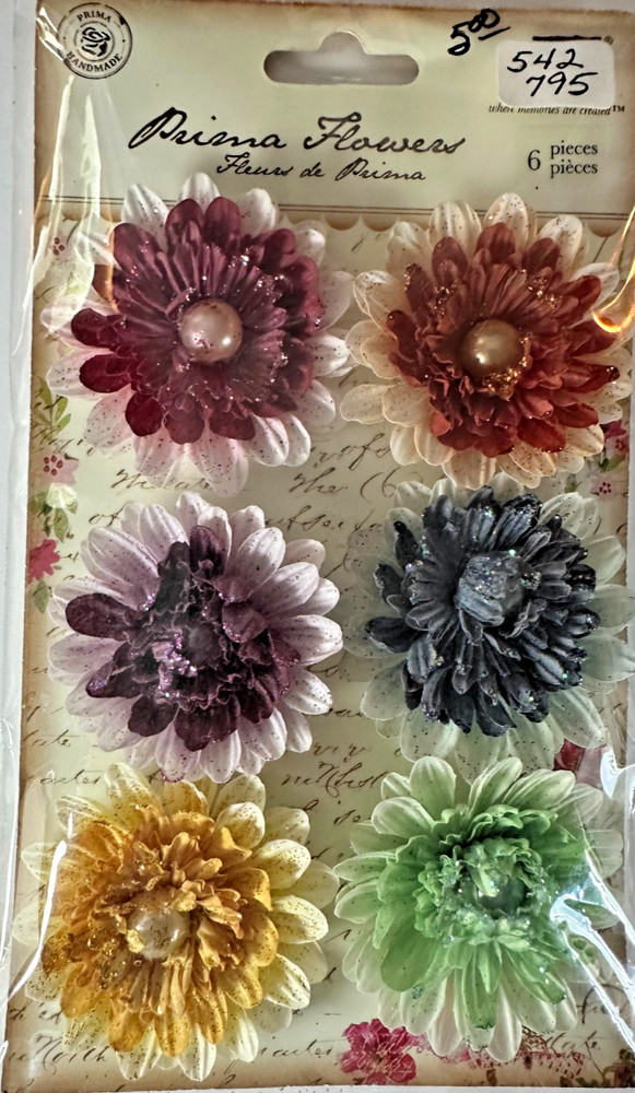 PRIMA FLOWERS LACE CROCHET, FABRIC, SATIN FOR SCRAPBOOKING WEDDINGS HAIR ECT…