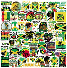 65Pcs Jamaica Stickers for Scrapbooking, Water Bottles, Laptops, Suitcases