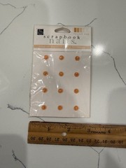 Scrapbook Interior Nail Round Top SnapOn Paper-Crafting Fastener Tangerine Color