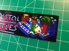 Crystal Castles Arcade Marquee 1.35×5.75” Sticker Decal Holographic Glossy Vinyl
