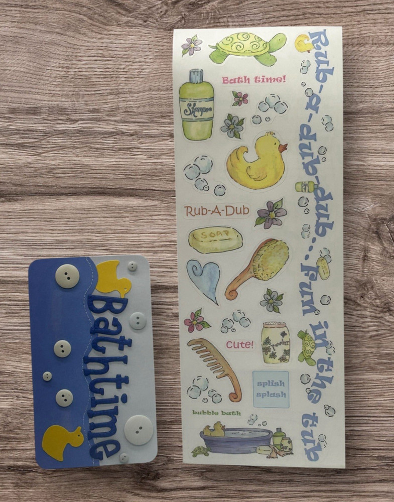 Baby Bathtime Stickers Scrapbooking American Traditional Designs & 1 More NEW