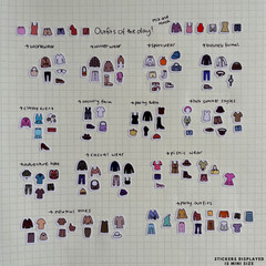 Asymmetrical Shirt Stickers – Stylish Planner Stickers for Creative Organization