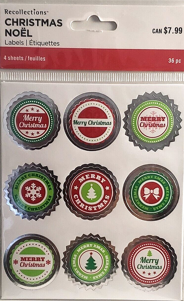 Recollections Christmas Stickers, 36 pcs – MERRY CHRISTMAS