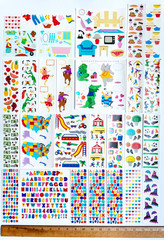 Mrs. Grossman’s Sticker Lot Animals School Alphabet Sports Home Food More