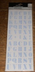 KeepSake Essentials Big Alpha Blue Alphabet Large Letters Scrapbook Stickers