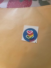 Vintage 1980s Hearts Sticker