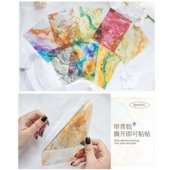 Flowers Marble Background Stickers Journal Planner Scrapbook Crafts Wall Collage