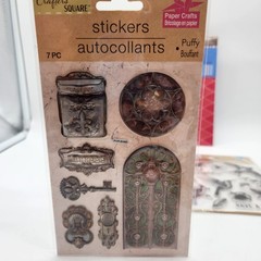Scrapbooking Lot Daisy Hill Cat Kit K&Company Stickers Paper Crafts Stamps