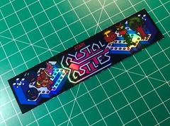 Crystal Castles Arcade Marquee 1.35×5.75” Sticker Decal Holographic Glossy Vinyl