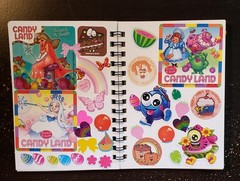 SMALL STICKERBOOK 1 HANDMADE STUCK STICKERS VINTAGE RETRO NEW