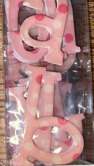 Pressed Petals Chip Chatter Gellies Fuchsia Dot Chipboard Alphabet Alpha Letters