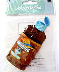 RARE Jolees Dark Suntan Oil BEACH Vacation CRUISE Tanning 3D Scrapbook Sticker