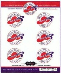 Red Hat Society, logo scrapbook stickers – Scrapbook Customs 19944