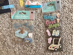 Jolee’s Asst. Scrapbook Embellishments-Passport, Baby, Tooth Fairy, California
