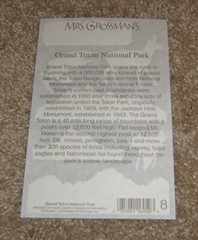 Mrs. Grossman Paper Whisper Stickers ~ Grand Teton National Park
