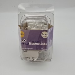 JoAnn Scrap Essentials White Puzzle Pieces 60ct NIB Scrapbooking Papercraft