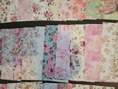 100 PC Scrapbooking JJ Books Of Watercolor Material Paper Pack Pink 5 1/2 X 33/4