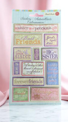 Punch Studio Dimensional Stickers SISTER New Package Crafting Scrapbooking Gift