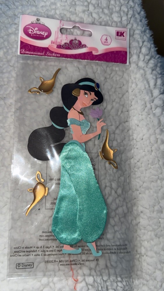 Rare! EK Success Disney Animation Aladdin Princess Jasmine 4 Dimensional Sticker