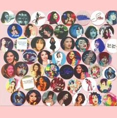 100 Precut SINGER SELENA QUINTANILLA BOTTLE CAP CHARM TRAY IMAGES 1 inch