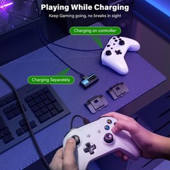 Rechargeable-Battery-Pack-for-Xbox-Controller, 2x4800mWh Batteries Pack with …