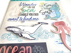 Mermaids Whale Ocean 3D Scrapbook Stickers Crafter’s Square 5×9