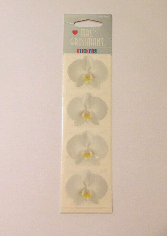 Mrs Grossman’s Stickers Lot of 3 Strips Brand New Package ~White Orchid~Flowers