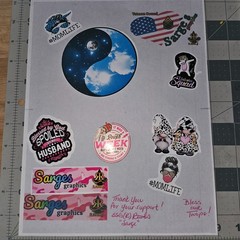 Assorted Hand Cut Stickers (Made In The USA Disabled Veteran Owned)