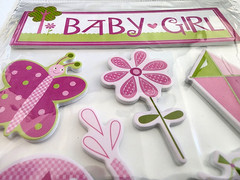 Momenta Baby Girl 3D Foam Stickers 2013 Scrapbooking Butterfly Elephant Hearts