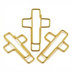 70 Pack Gold Cross Paper Clips, Decorative Paper Clips and Bookmarks for Bibl…