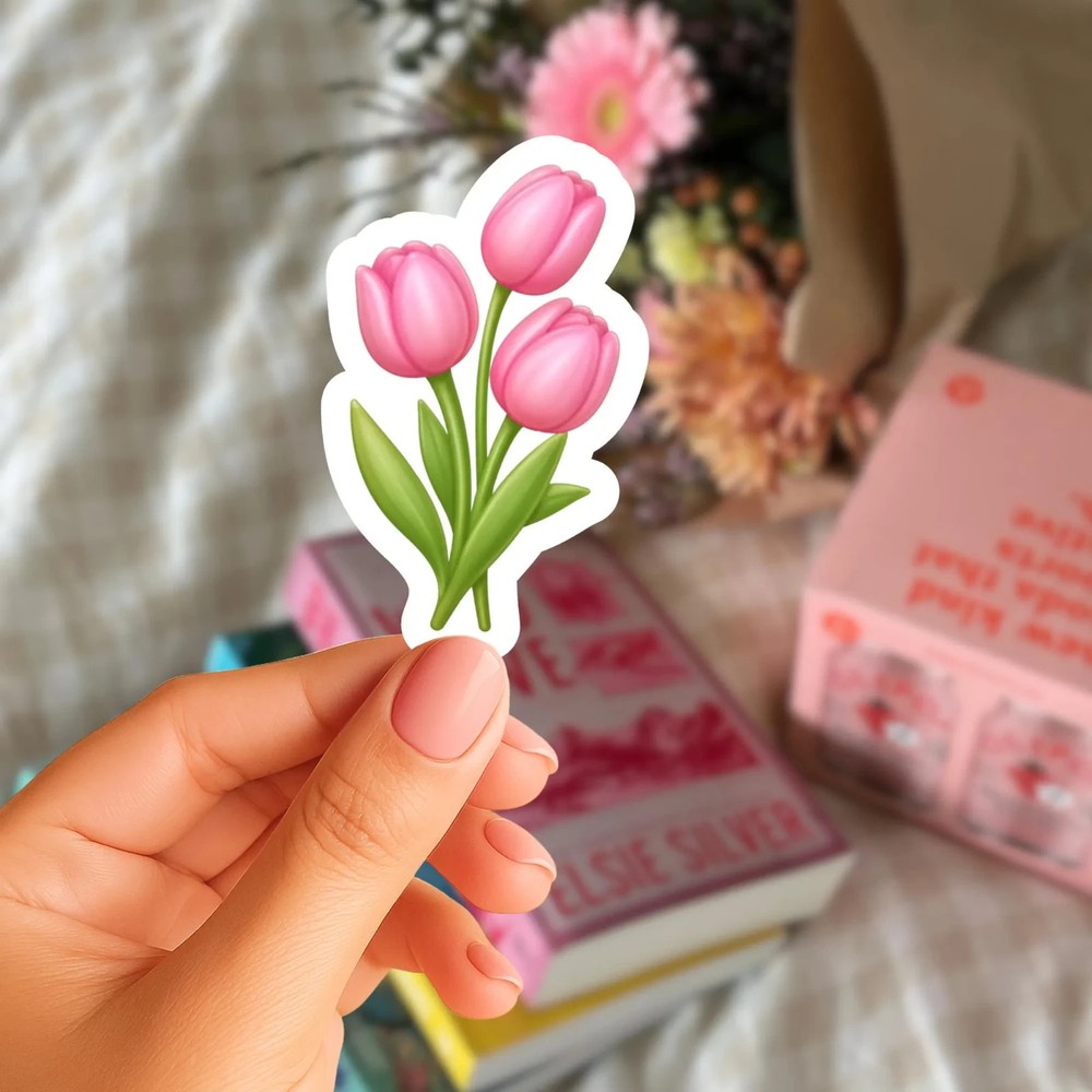 aesthetic Flowers sticker, Kawaii flower Decal, cute Sticker, Laptop Sticker