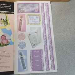 Vintage 90s Baby Girl Scrapbooking Embellishments Sticker Sheets Titles Borders