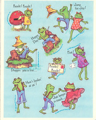 Vintage Hallmark Frogs Sticker sheet 1980 VG condition