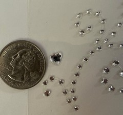 CLEAR/SILVER SWIRL Dimensional Rhinestone Stickers (3pc)Hearts Recollections•