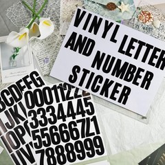 280 Alphabet Number Stickers, 8 Sheets 2 Inch Self-Adhesive Vinyl Letters Sticke