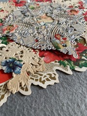Victorian Die-Cut Paper Lace Valentines Day Vintage