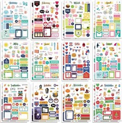 24 Sheets Holiday Stickers Seasonal Planner Calendar Stickers Monthly Seasonal