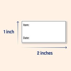 Food Date Storage Labels Removable Freezer Label for Containers, 1×2 Inch 200Pcs