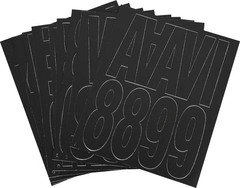 Self Adhesive Black Die Cut Letters and Numbers 3 Inch for Signage and Decor