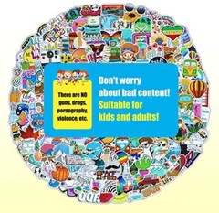 300 PCS Stickers Pack, Colorful Waterproof Stickers