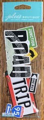 Jolees ROAD TRIP 3D Title Drive Car Ride Family Vacation Map Scrapbook Stickers