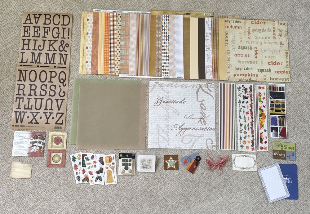 FALL Themed Embellishments Lot