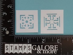 paper Craft Punch Punches SET 2 ORNATE ASIAN SQUARE INSIDE FLOWERS DESIGN