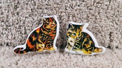 1983 Imperial Kittens Cats Eighteen Used Puffy Stickers Orange & Black Tabby
